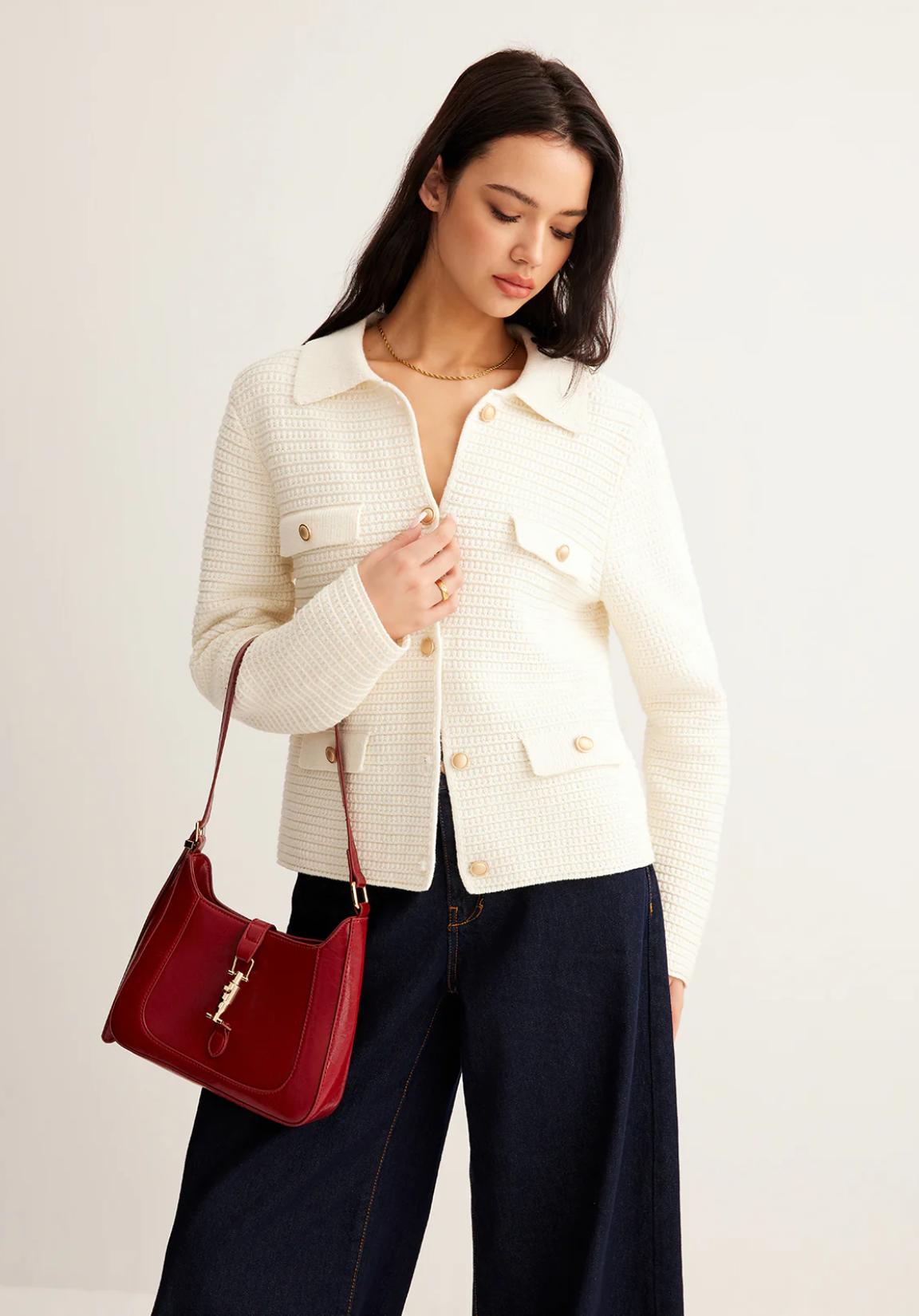 Button Lapel Cardigan®