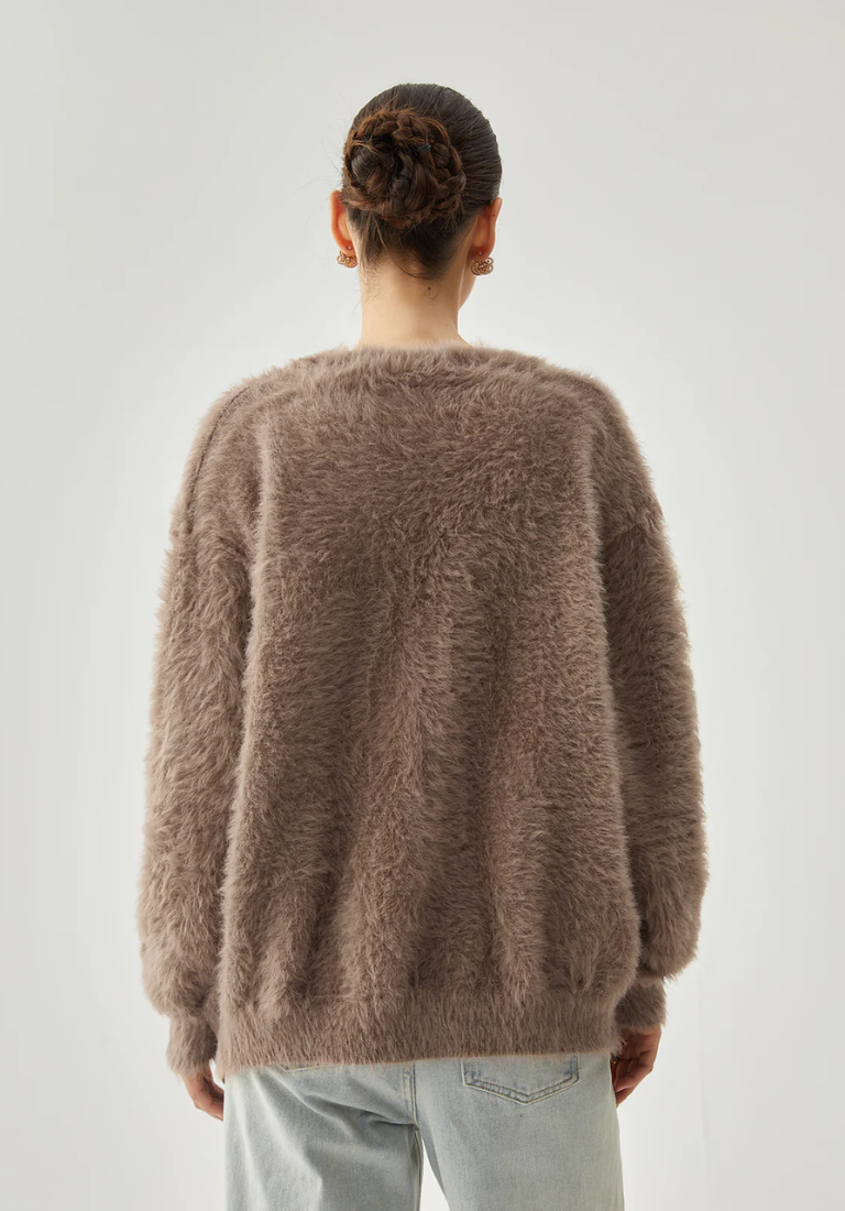 Button-down Fuzzy Cardigan®