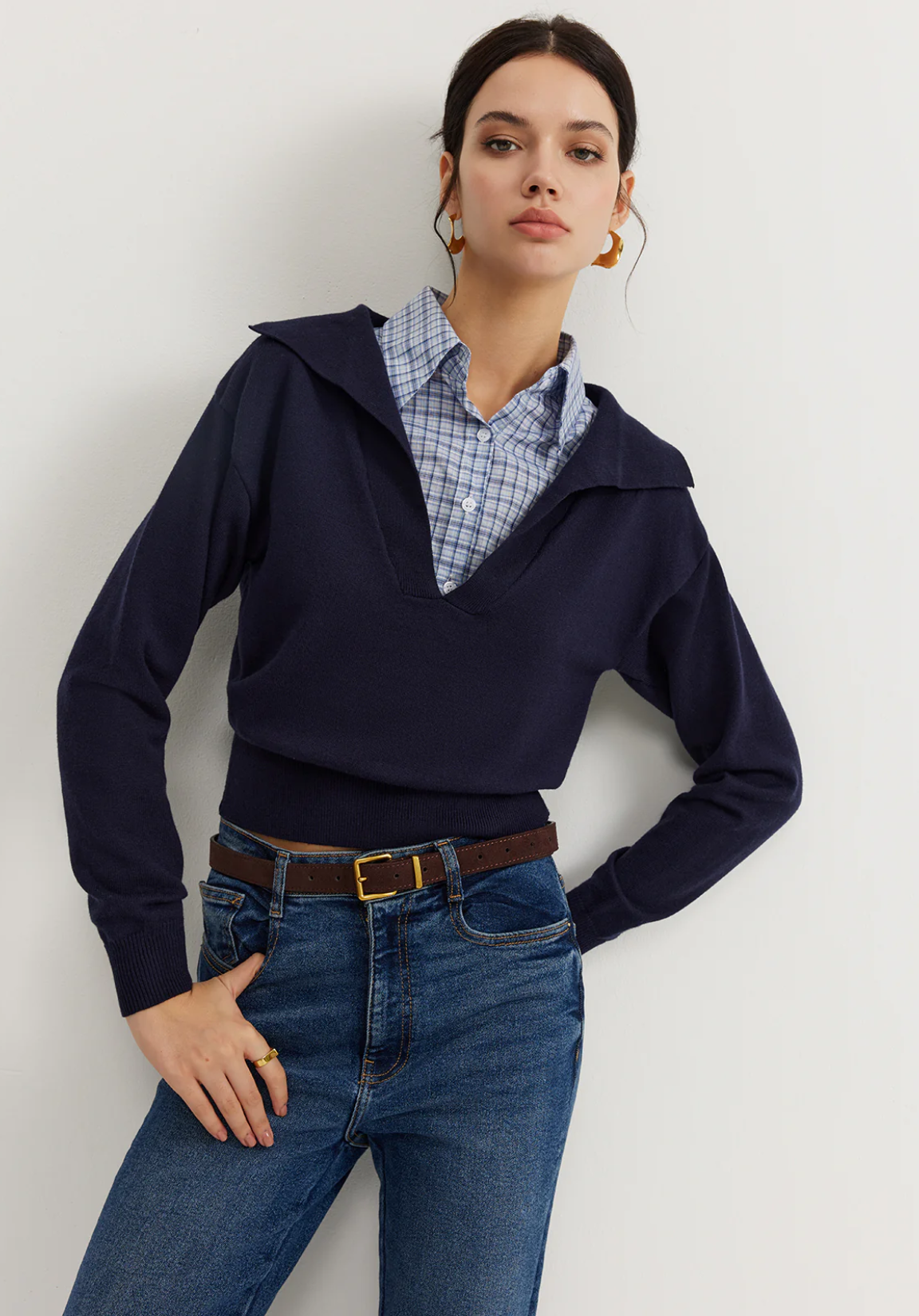 Lapel Knit Top®