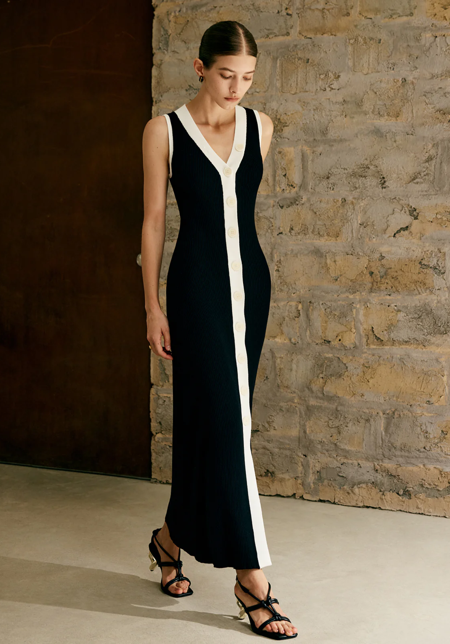 Contrast Trim Maxi Dress®