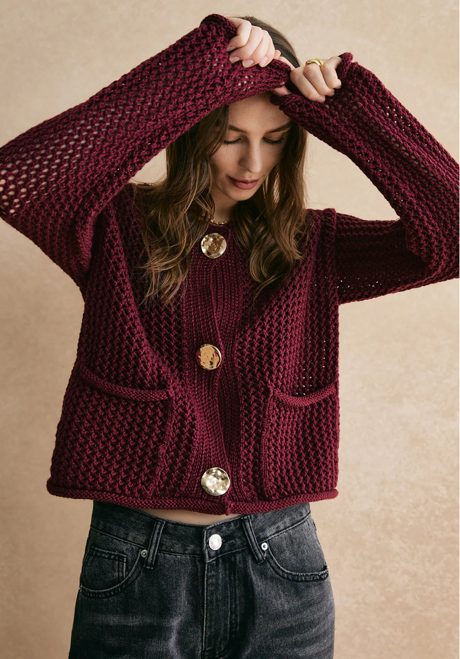 Heavy Knit Cardigan product card image for our favourites section