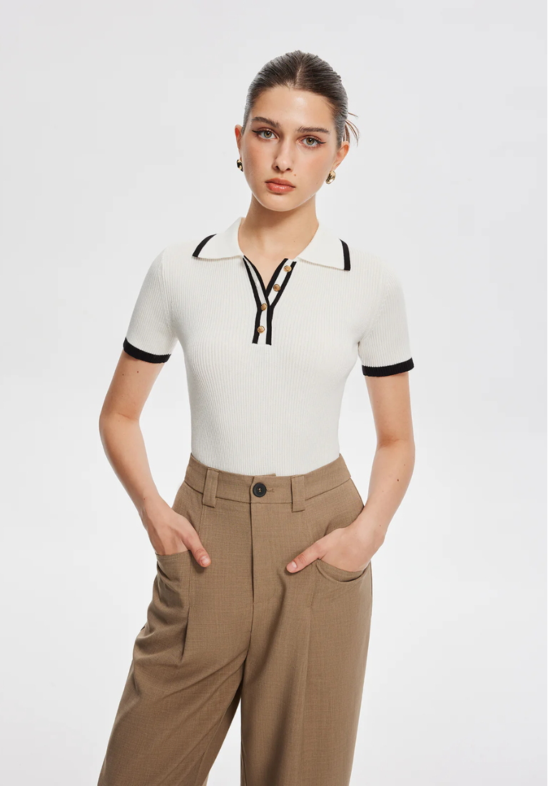 Contrast Knit Polo®