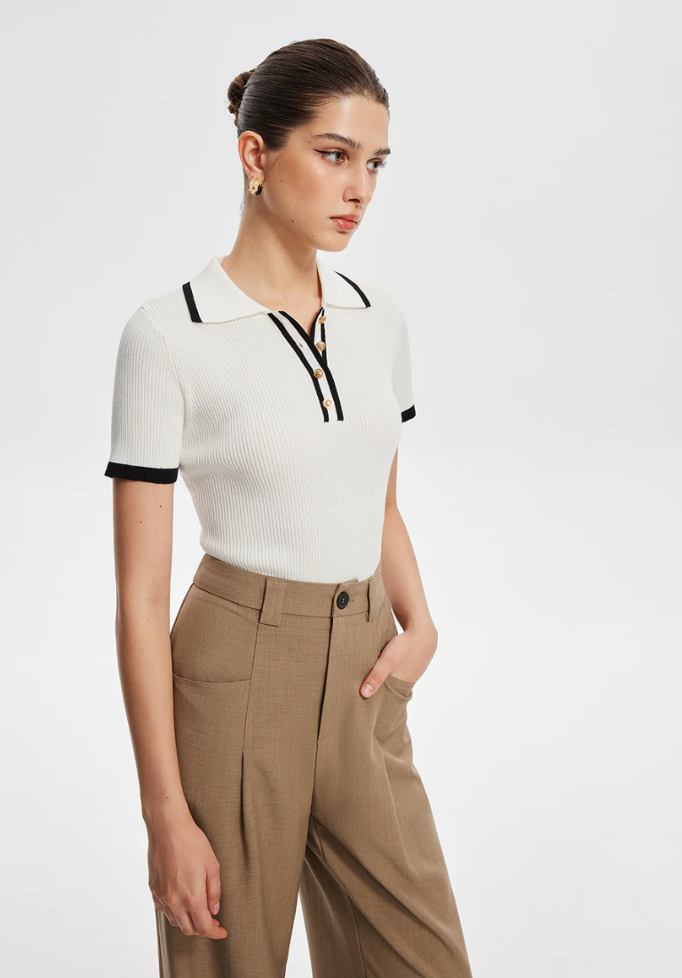 Contrast Knit Polo®