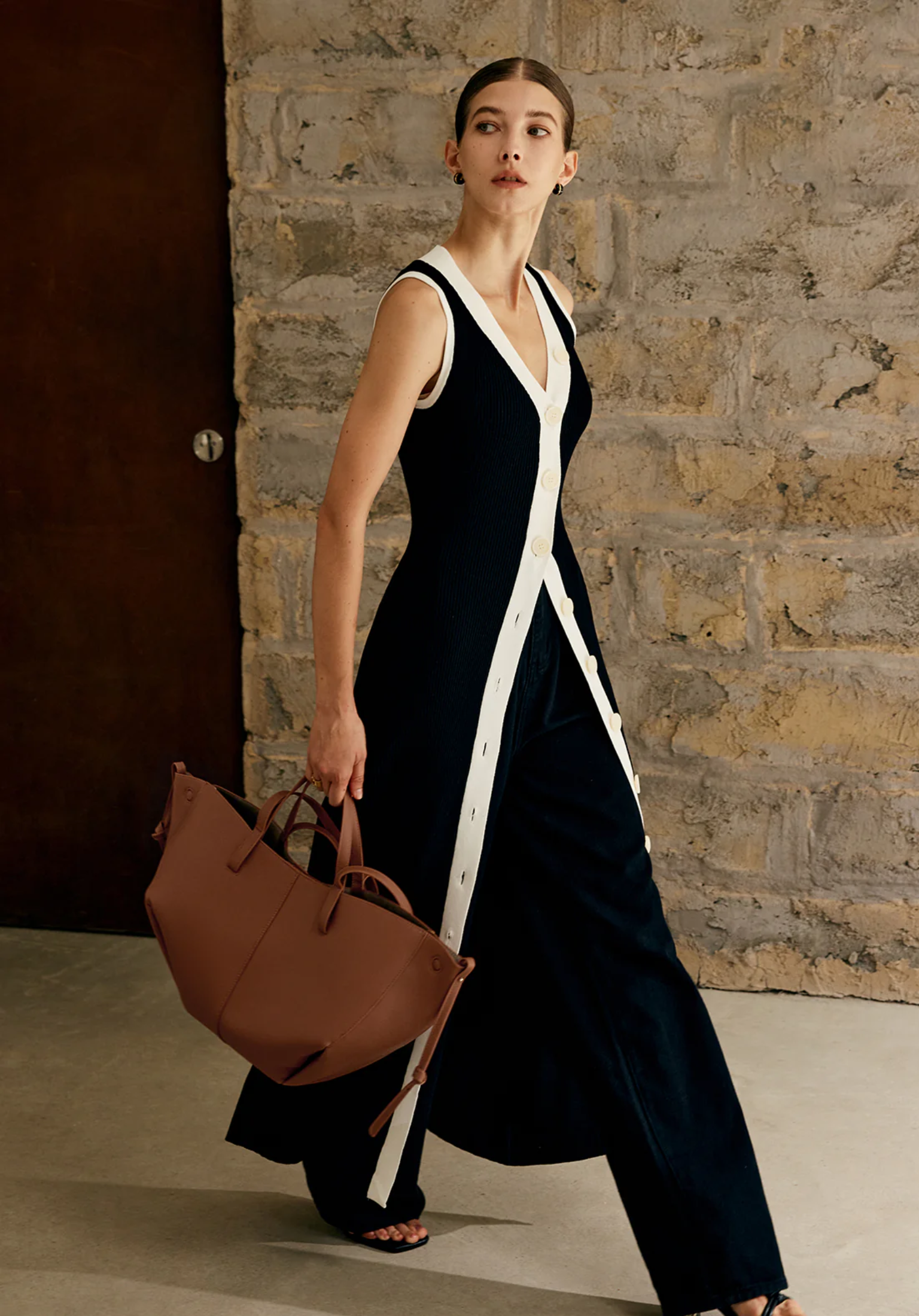 Contrast Trim Maxi Dress®